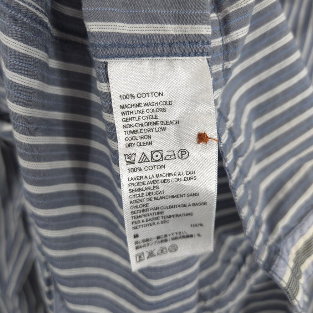Tommy Bahama Shirt Mens Medium Gray Striped Island Modern Fit Casual Long Sleeve - Picture 8 of 9